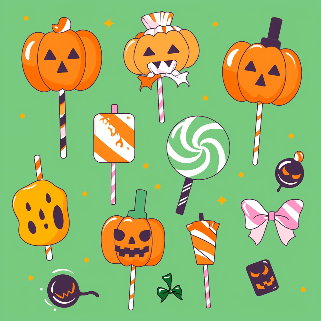Halloween Lollipop Jam original repeating artwork