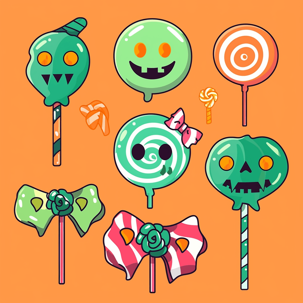 Halloween Lollipop Tribe original repeating artwork