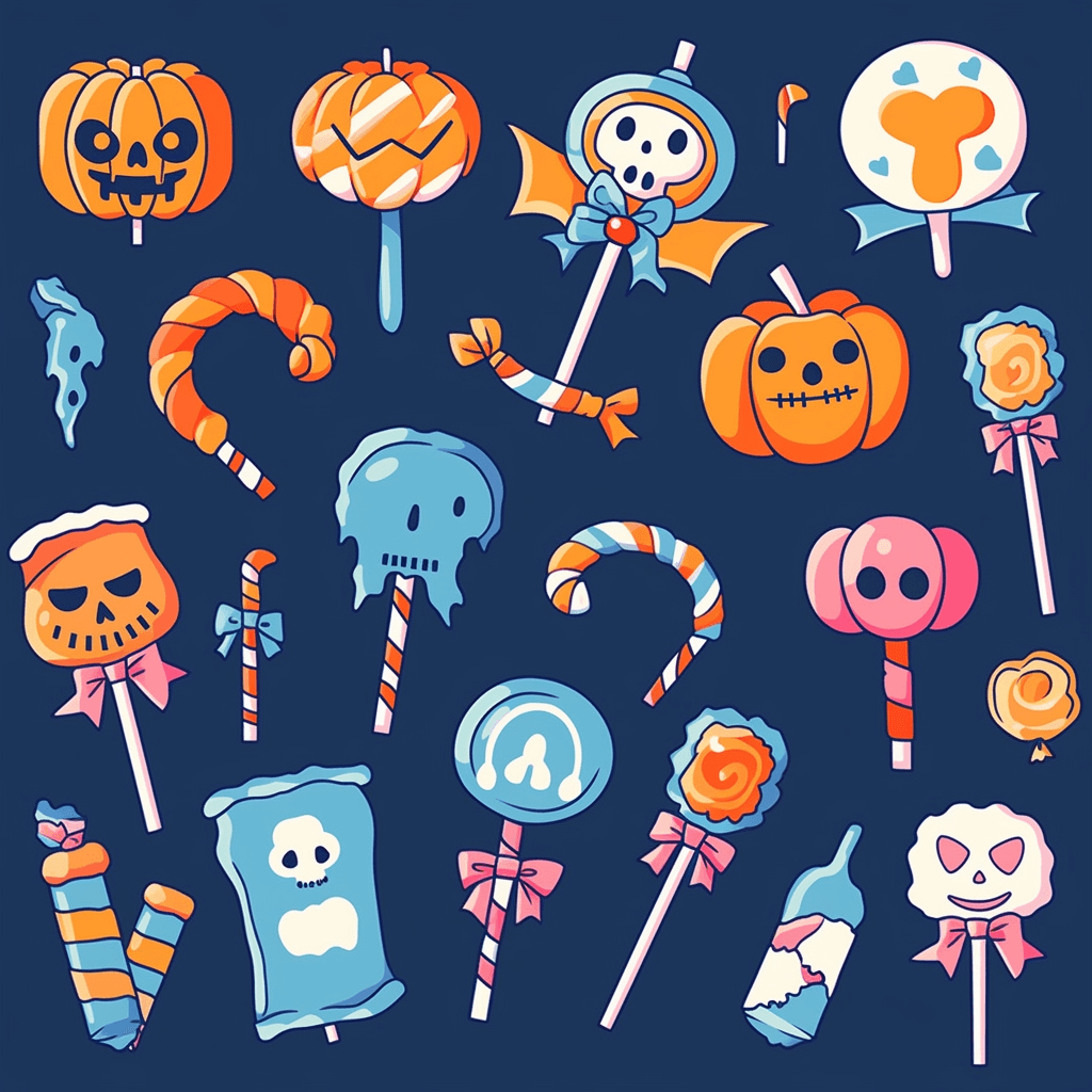 Halloween Lollipop 001 original repeating artwork