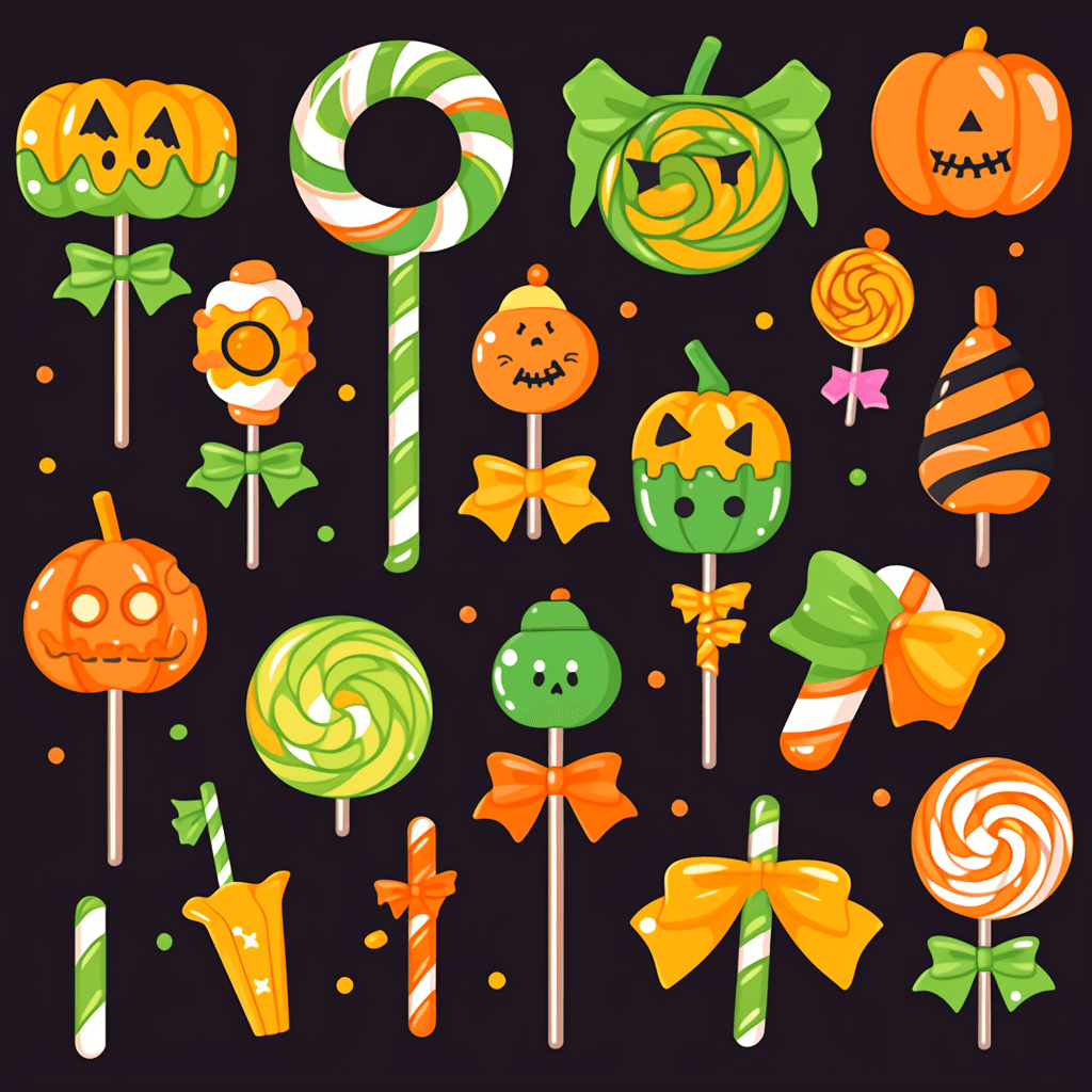 Halloween Lollipop Session original repeating artwork