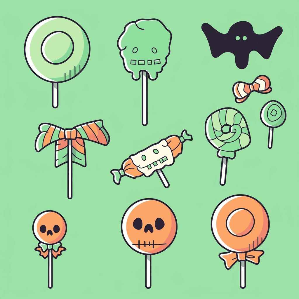 Halloween Lollipop 002 original repeating artwork