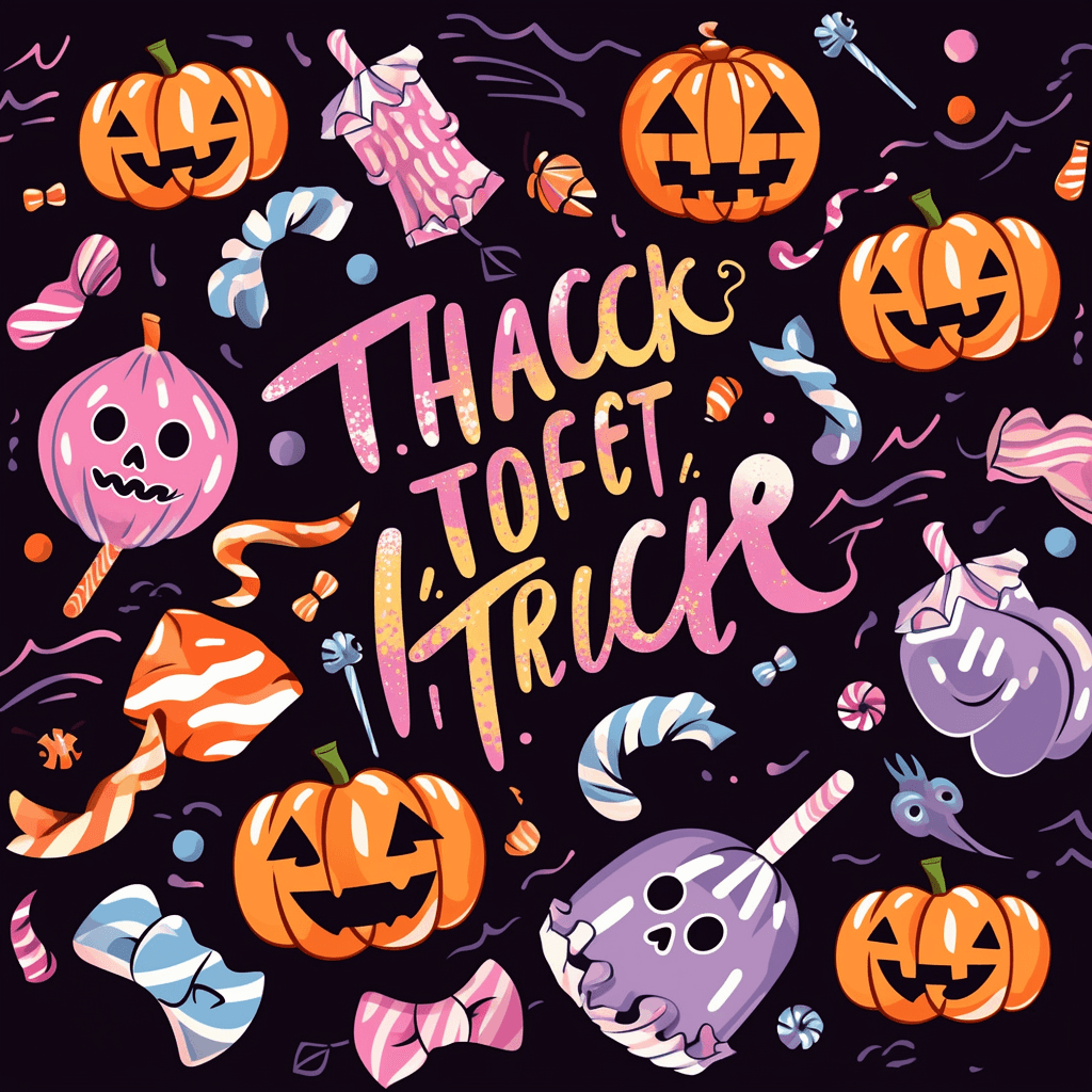 Halloween Design Downtown original repeating artwork