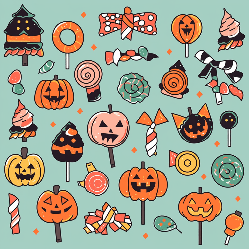 Halloween Design Rooftop original repeating artwork