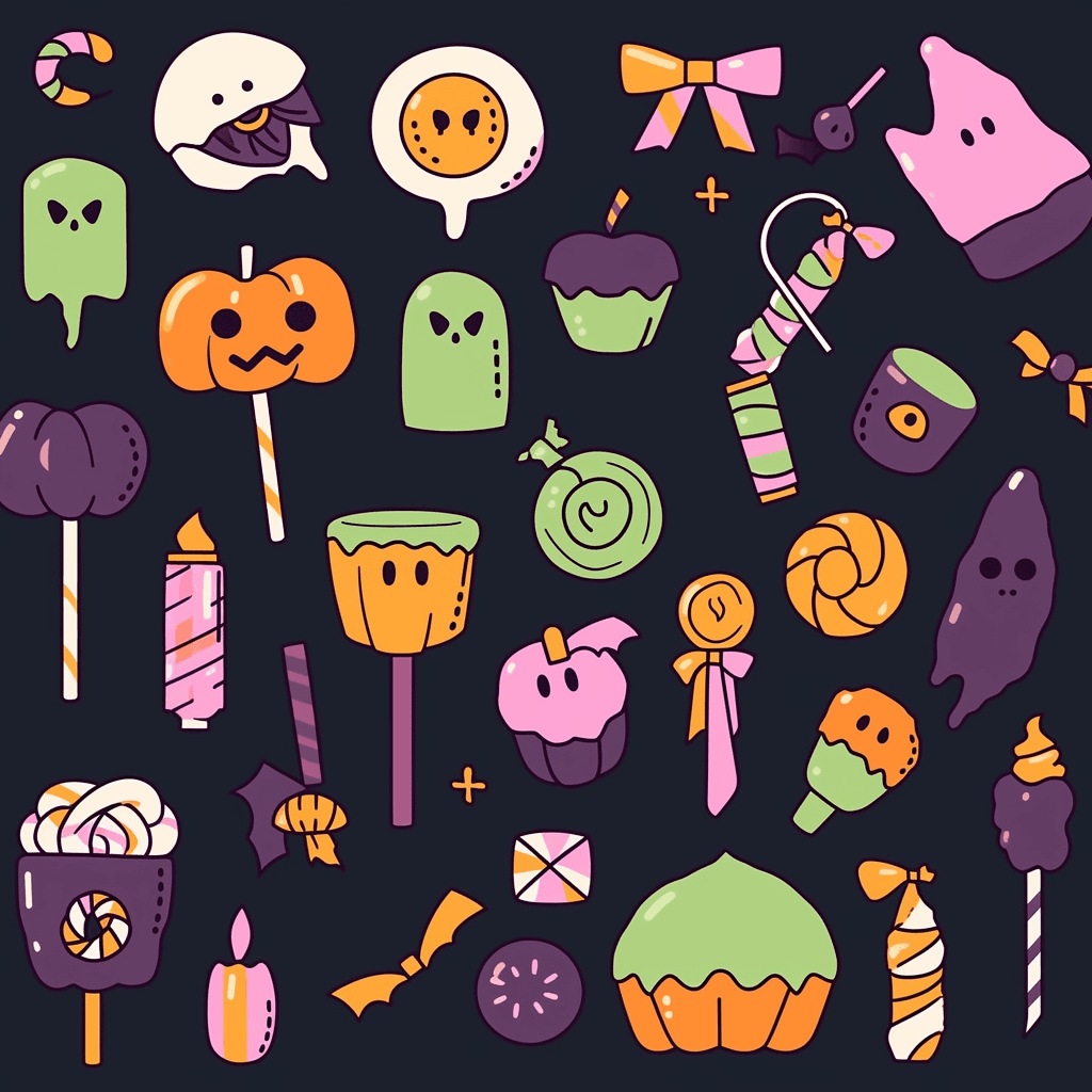 Halloween Design Duo original repeating artwork