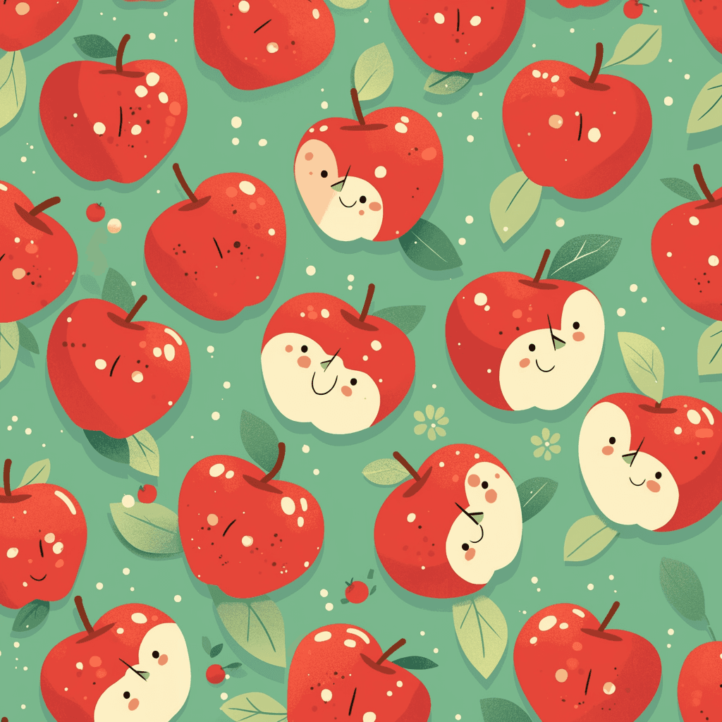Apple Squad original repeating artwork