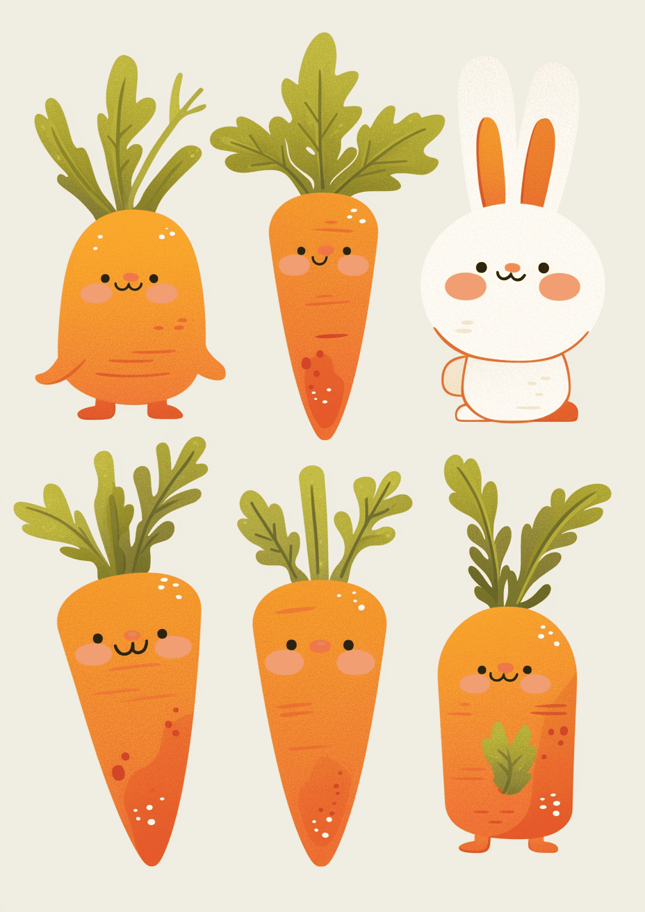 Carrot Spark original repeating artwork