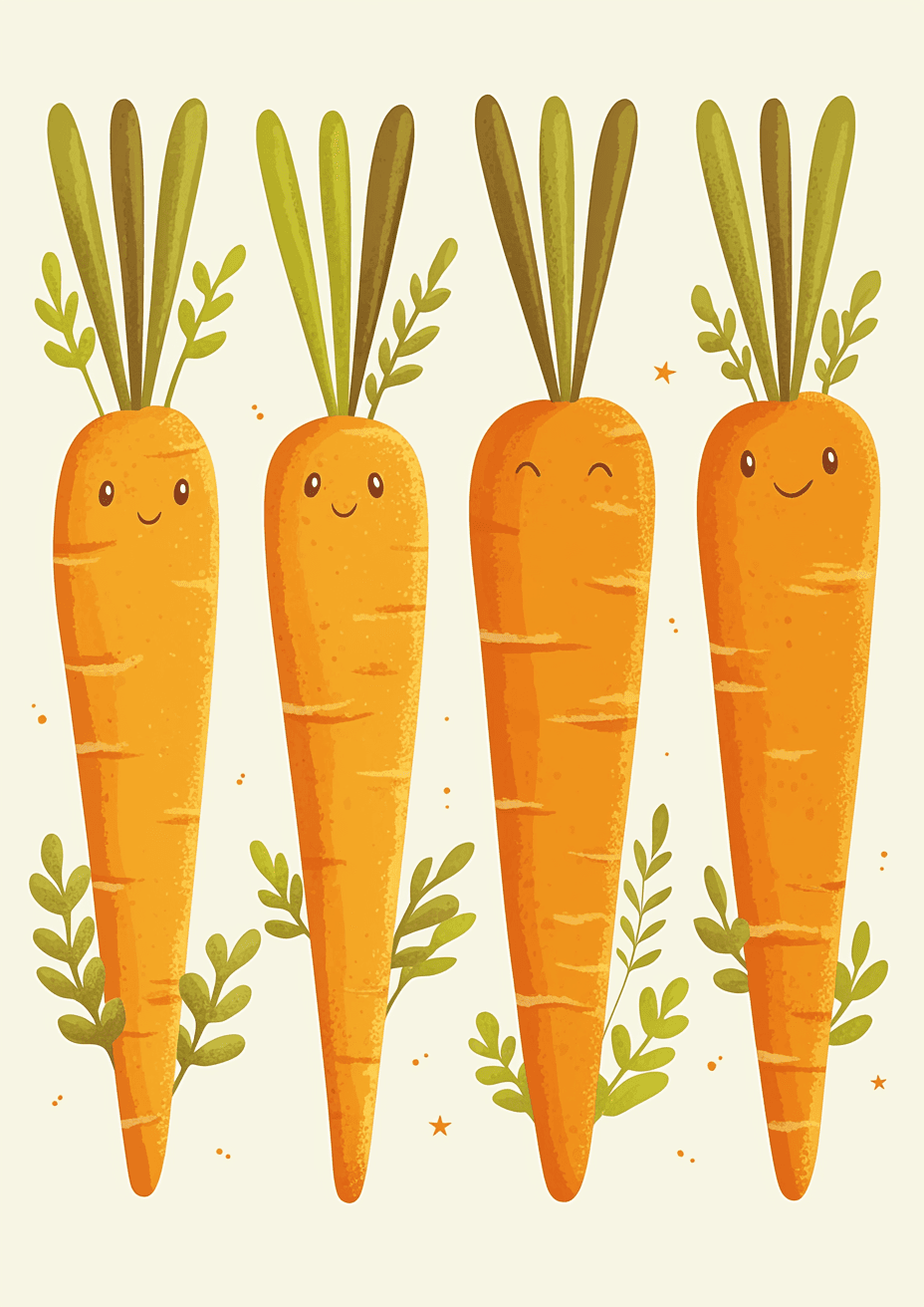 Carrot Shine original repeating artwork