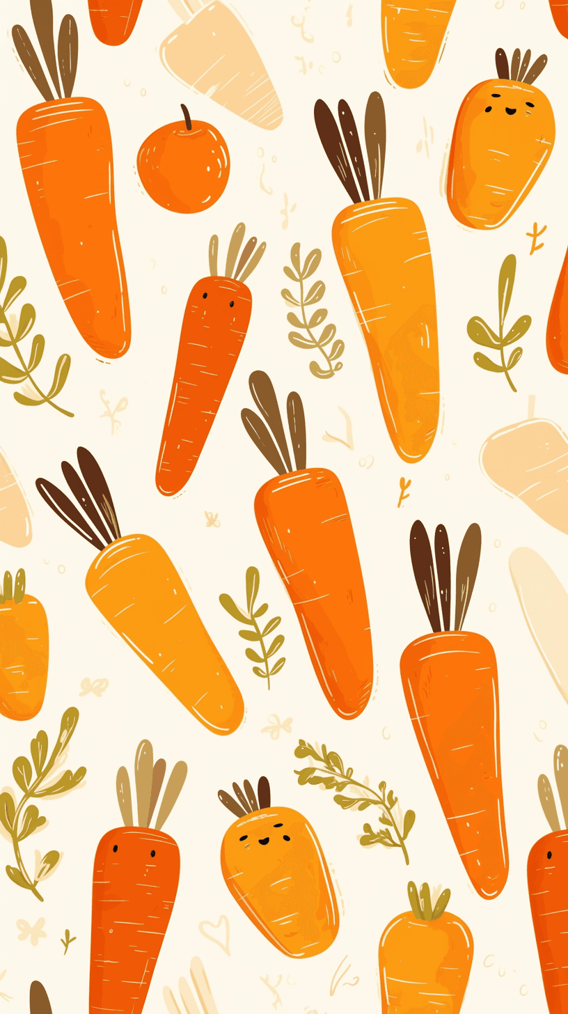 Carrot Pals original repeating artwork