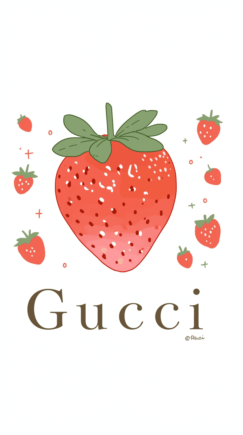 Strawberry Burst original repeating artwork