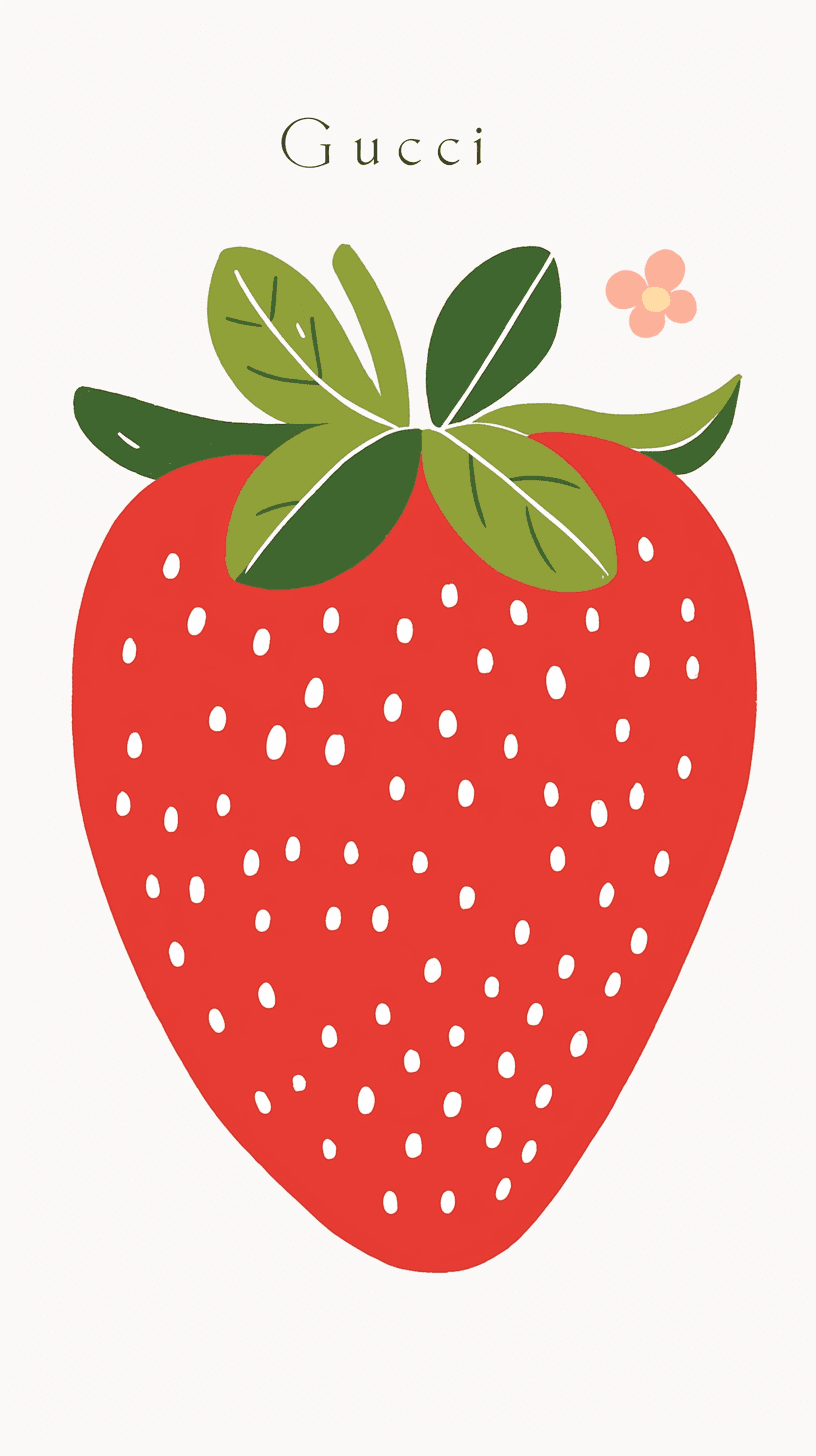 Strawberry Zoom original repeating artwork