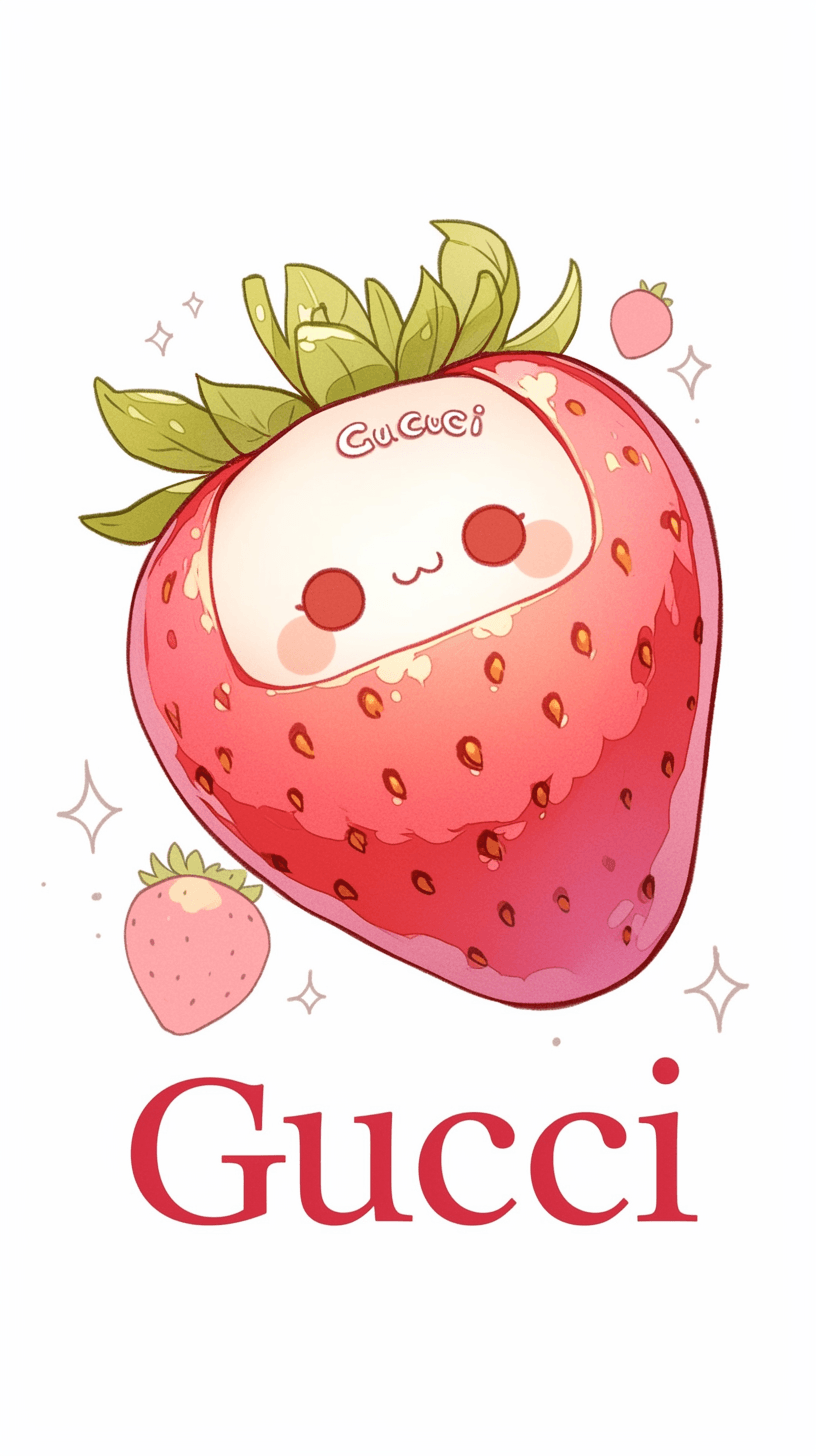 Strawberry Pop original repeating artwork