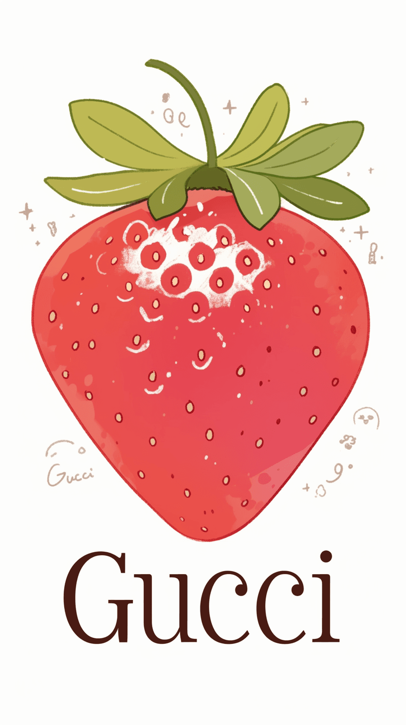 Strawberry Spin original repeating artwork