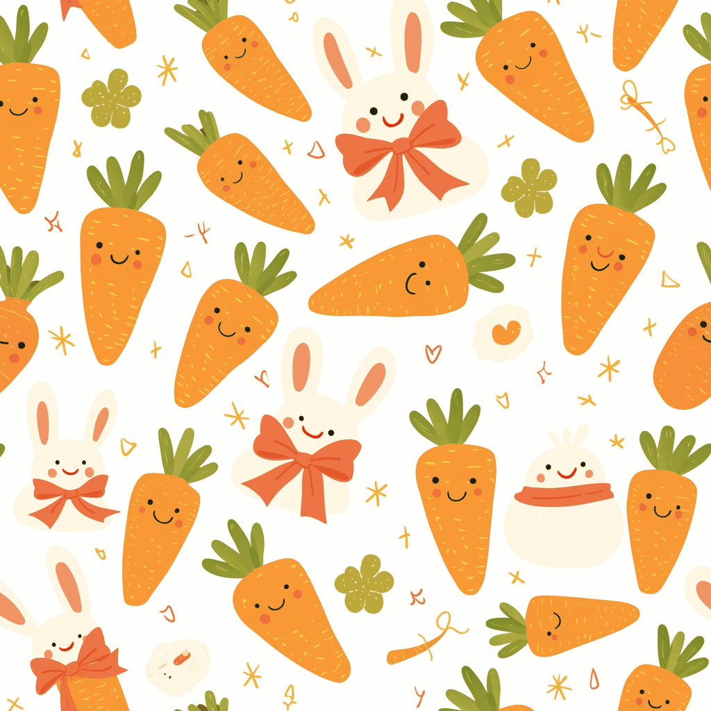 Carrot Gleam original repeating artwork