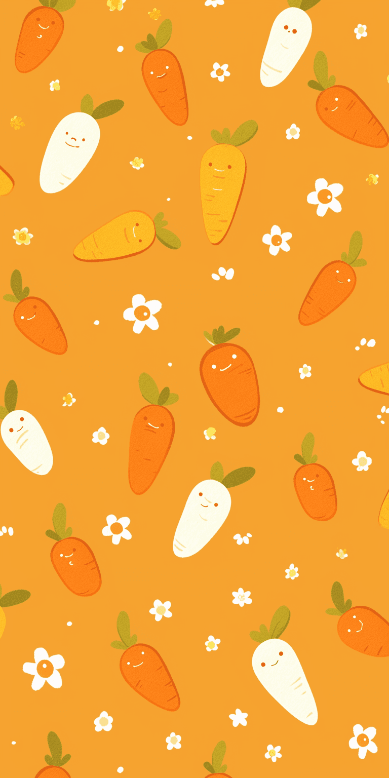 Carrot Snap original repeating artwork