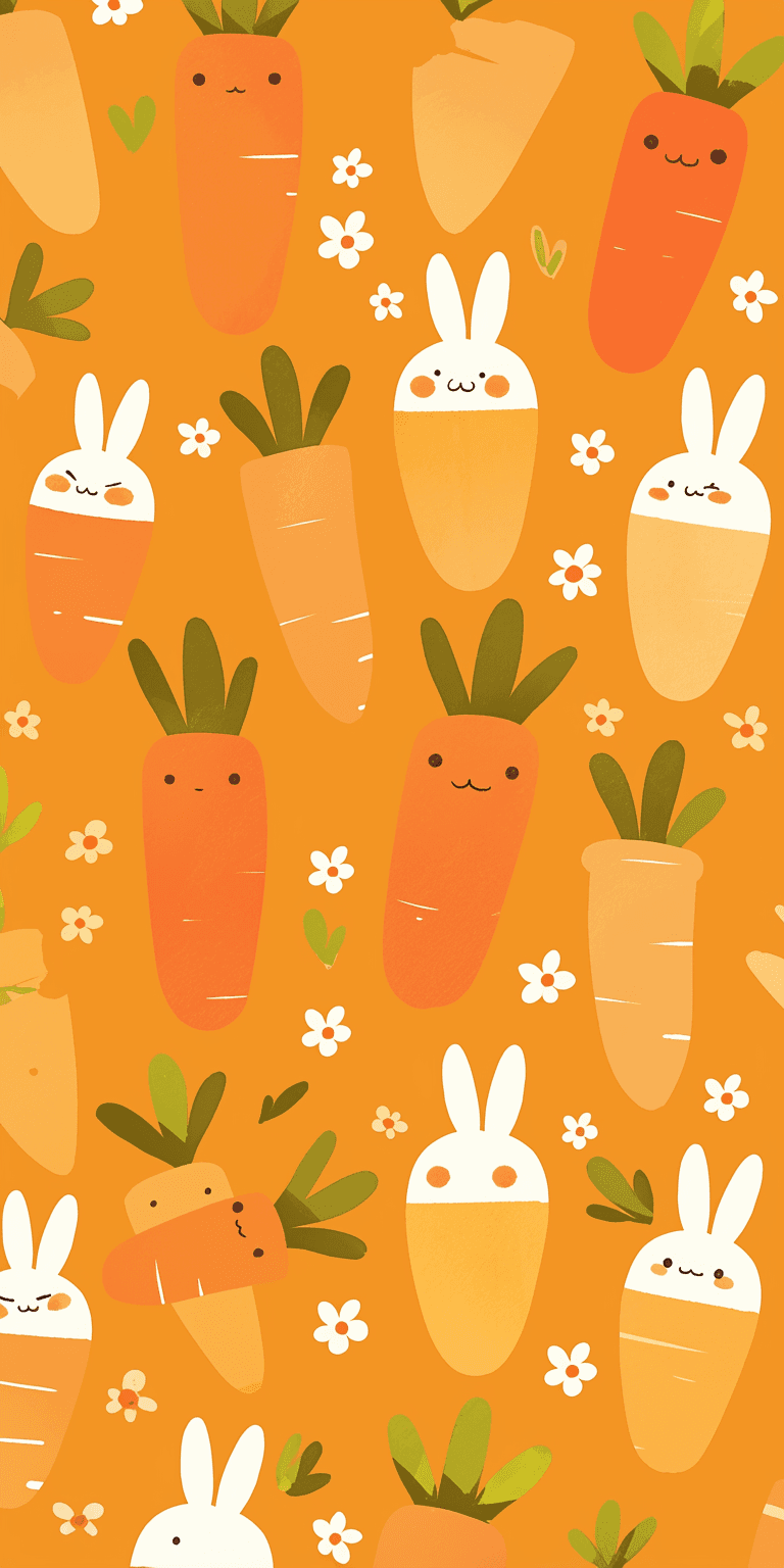 Carrot Hue original repeating artwork