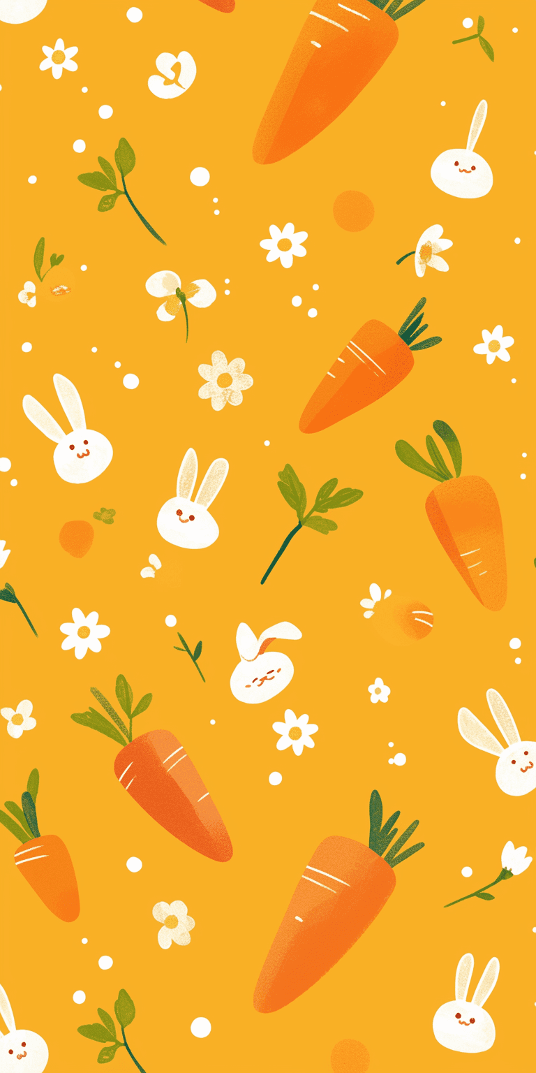 Carrot Neon original repeating artwork