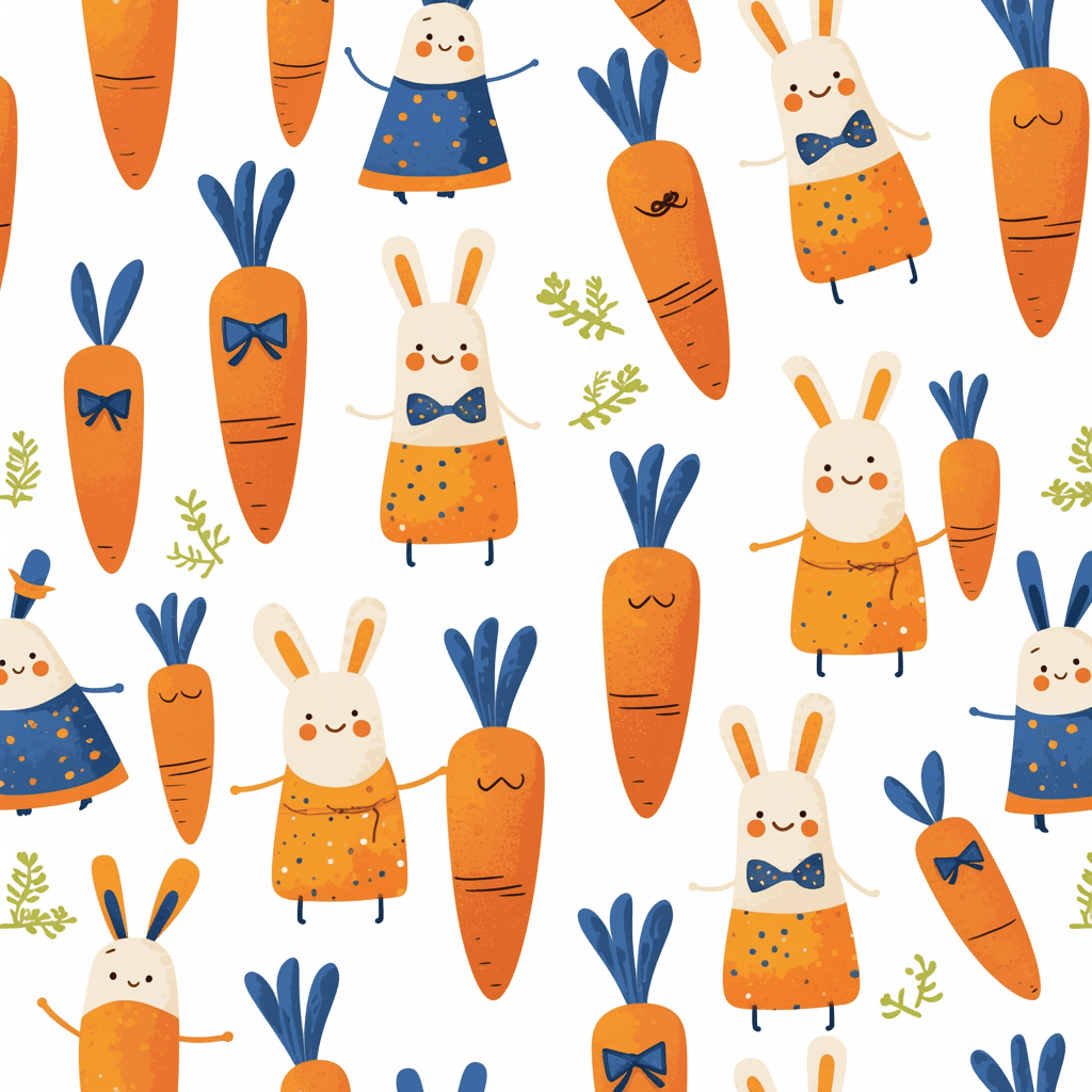 Carrot Rush original repeating artwork