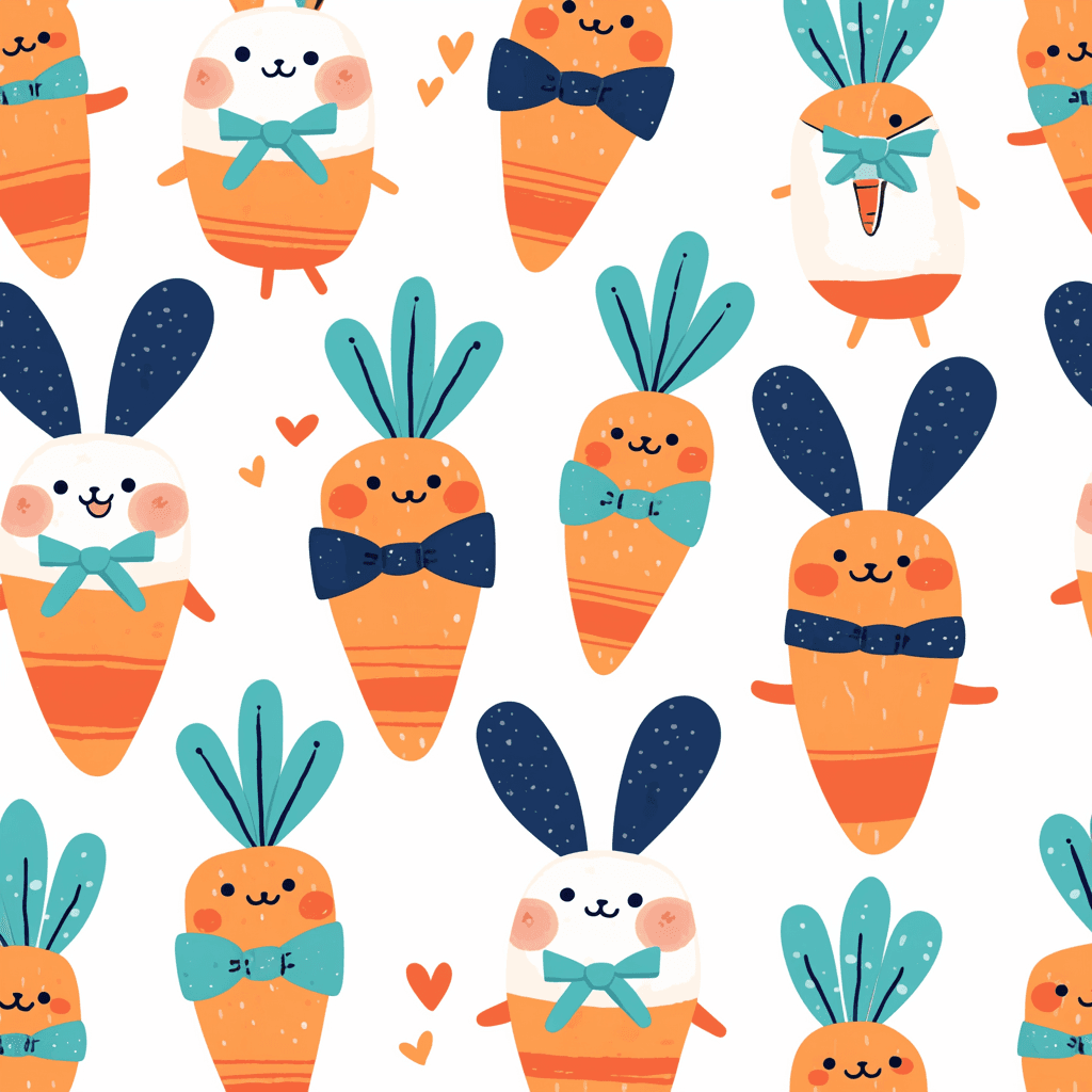 Carrot Zip original repeating artwork