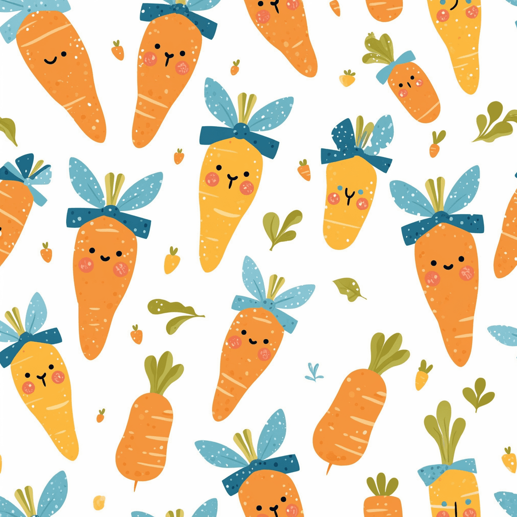 Carrot Zoom original repeating artwork