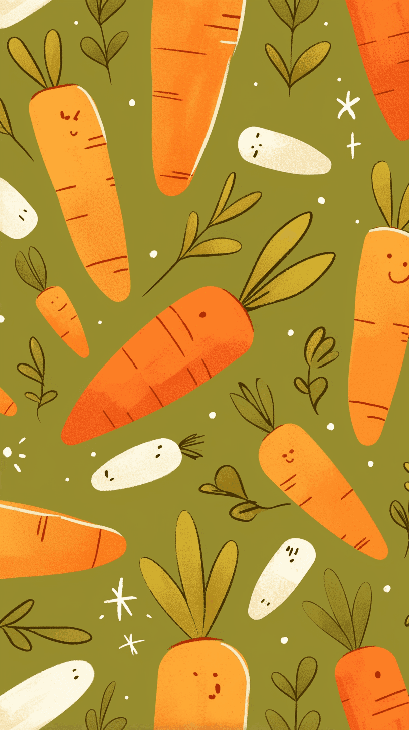 Carrot Gang original repeating artwork