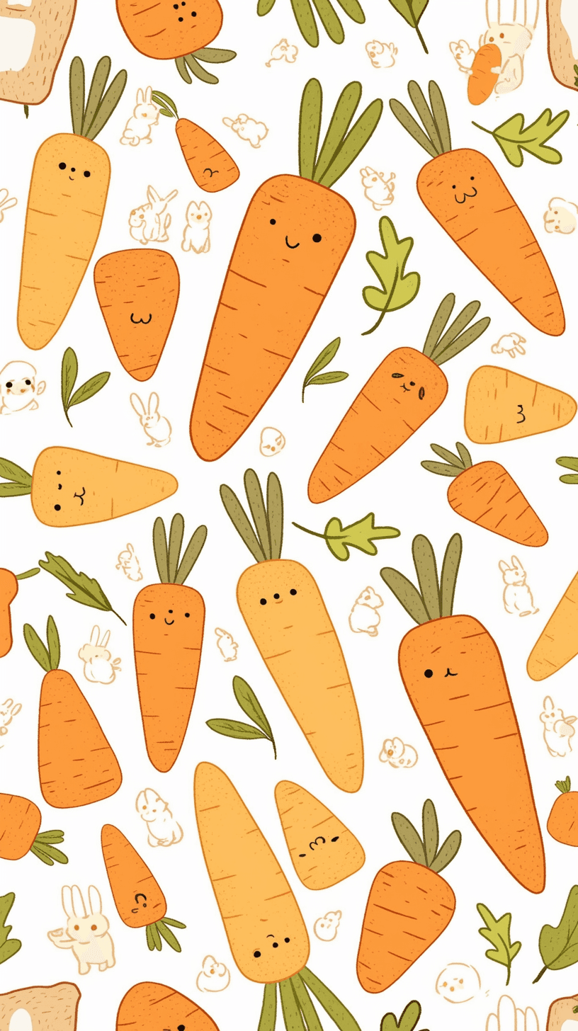 Carrot Roam original repeating artwork