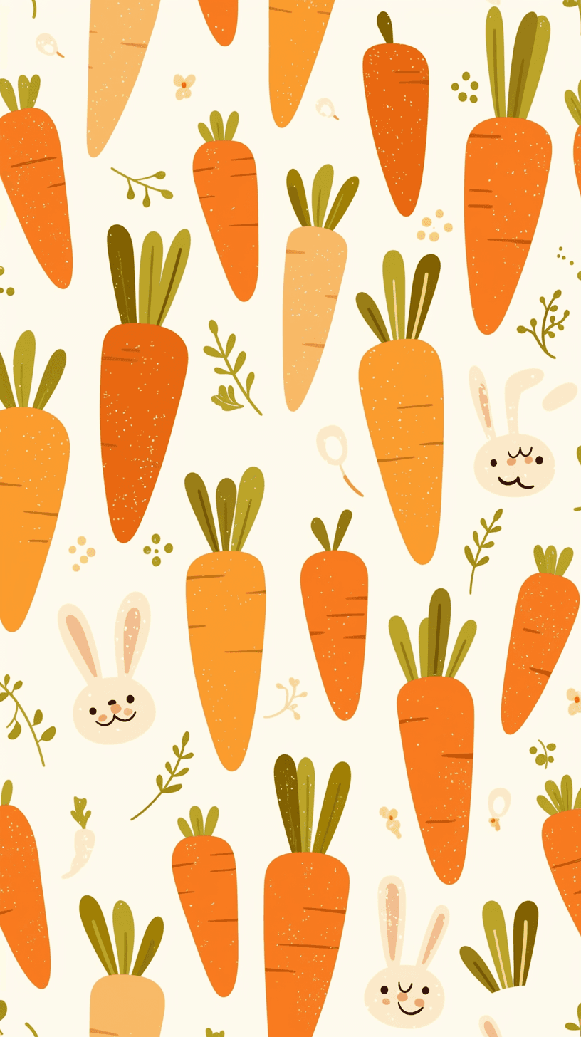 Carrot Squad original repeating artwork