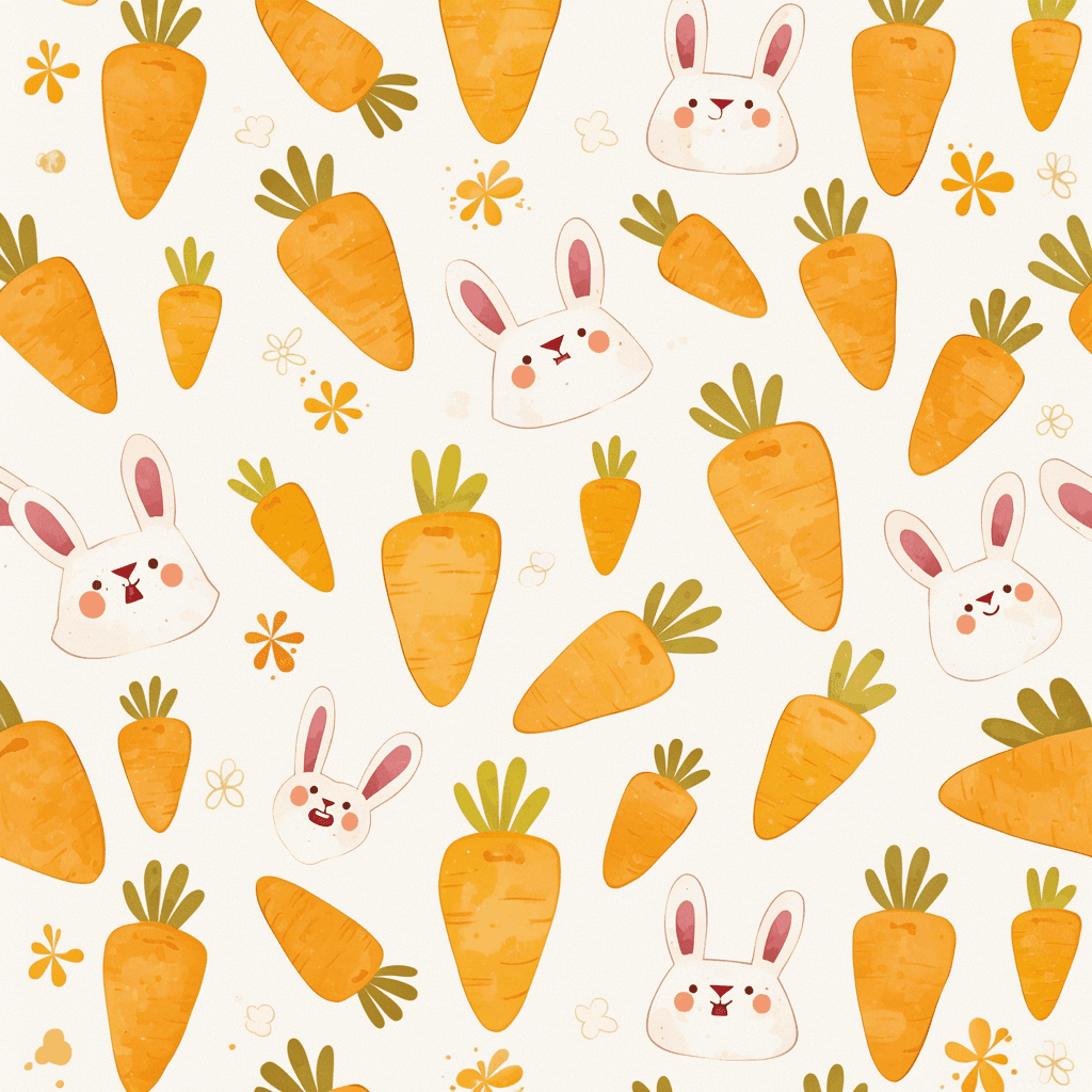 Carrot Party original repeating artwork