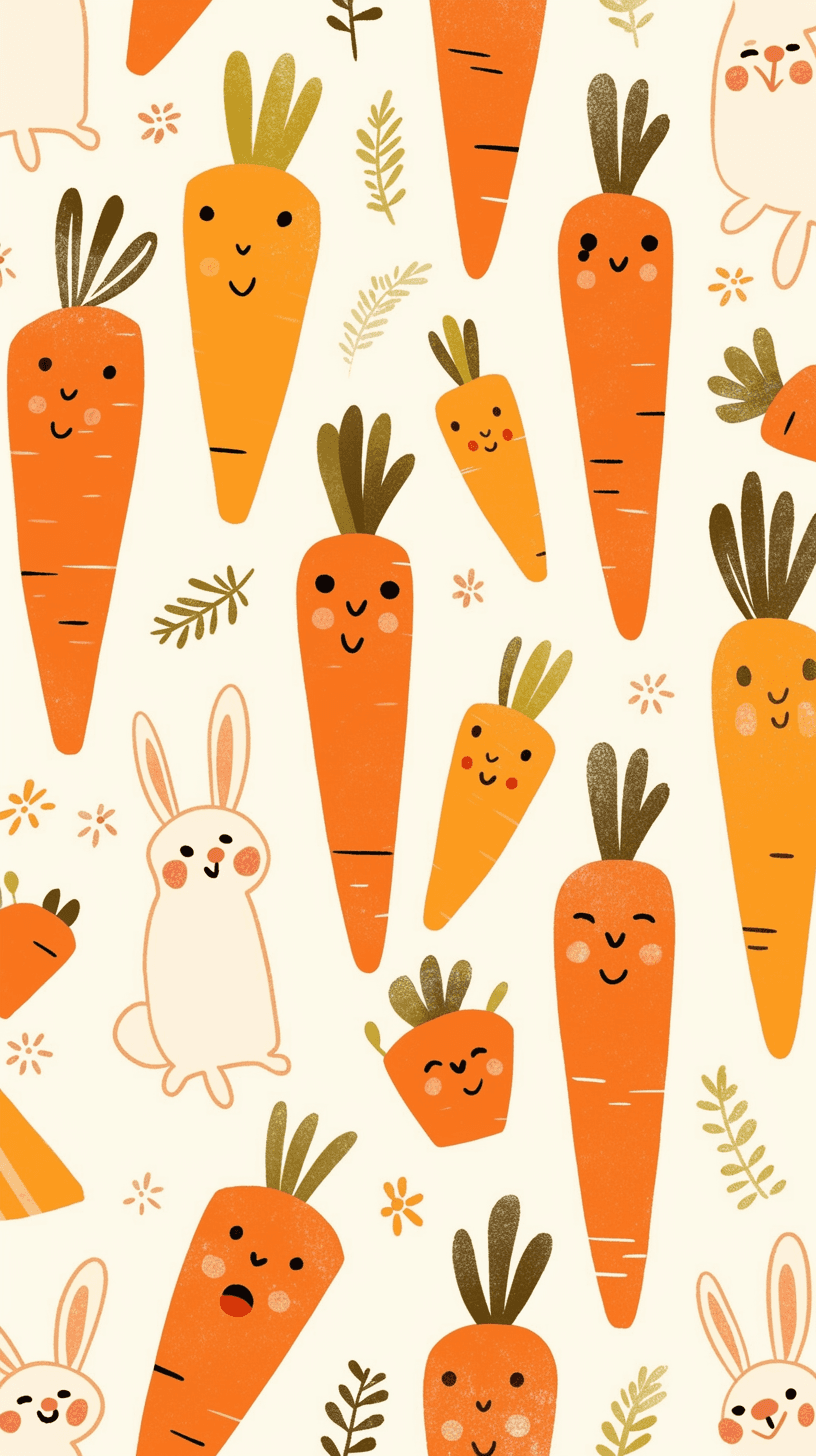 Carrot Picnic original repeating artwork