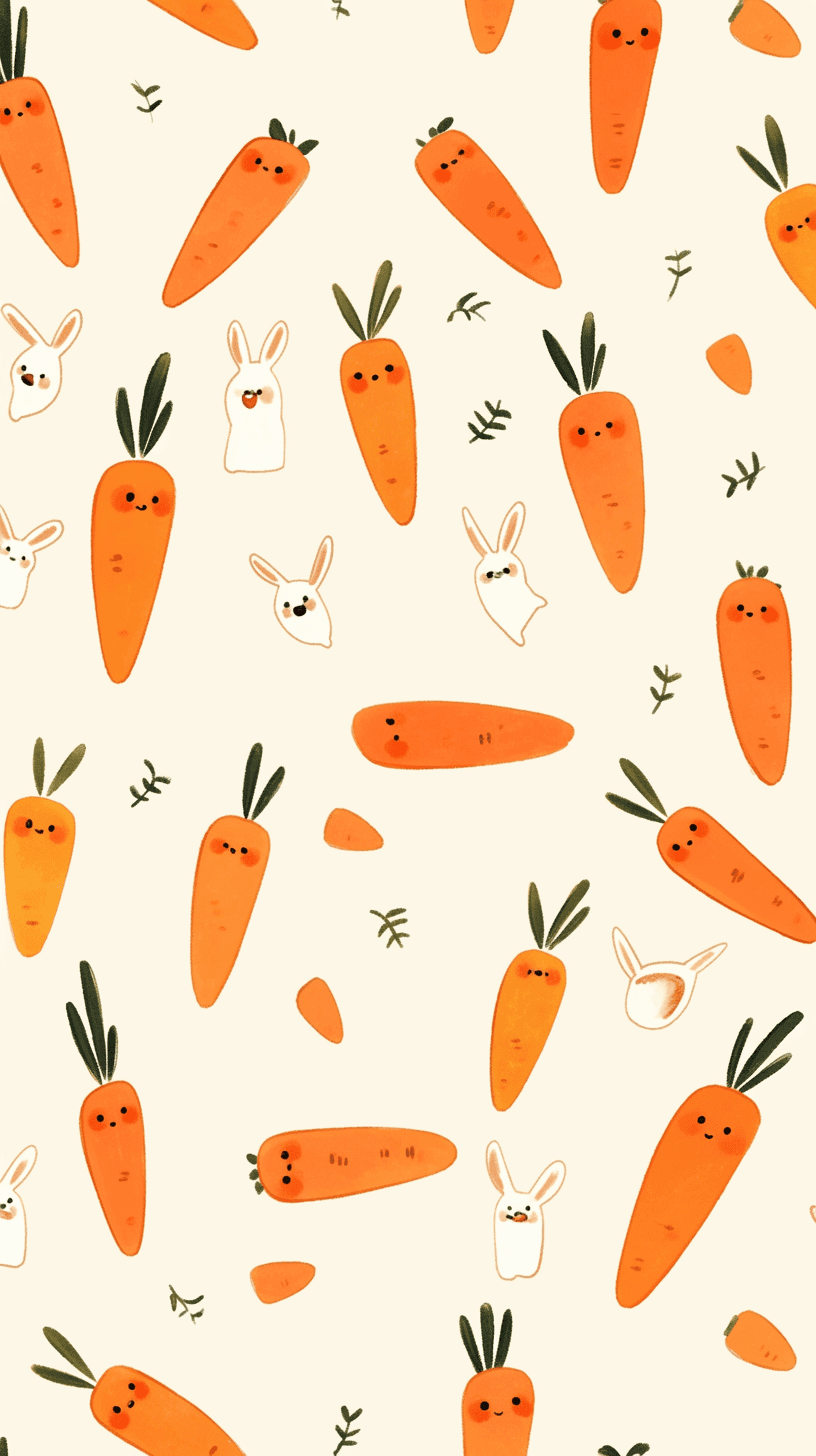 Carrot Silver original repeating artwork