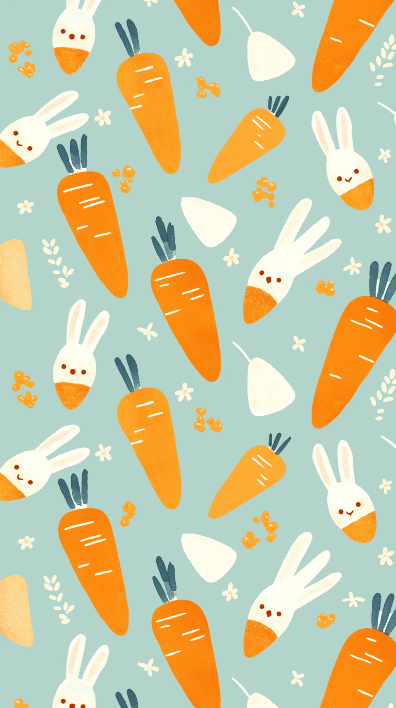 Carrot Drift original repeating artwork