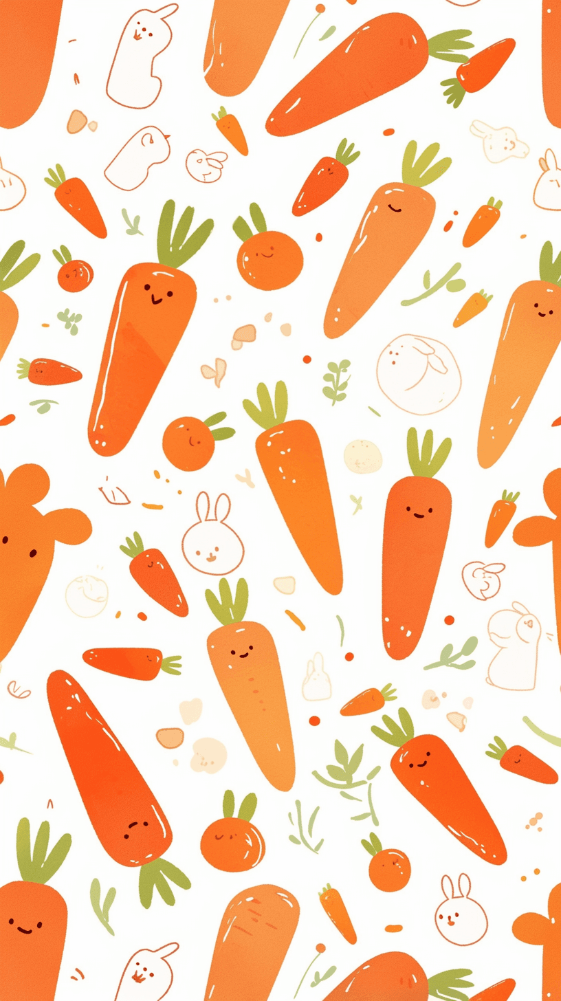 Carrot Duo original repeating artwork