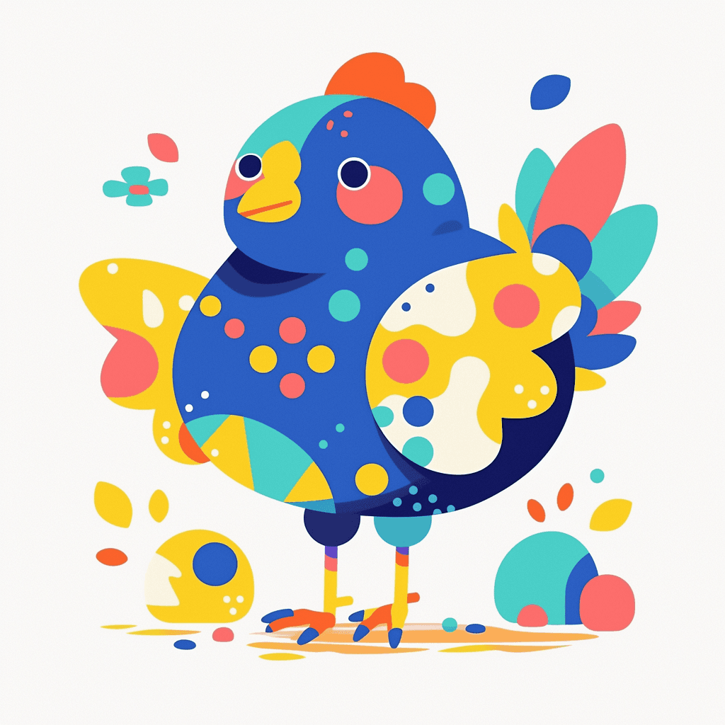 Chicken Slide original repeating artwork