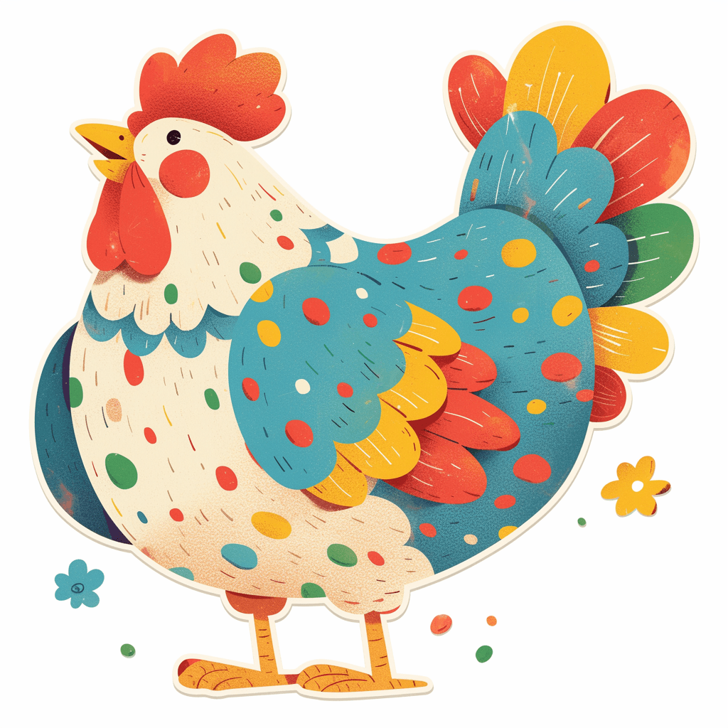 Chicken 003 original repeating artwork