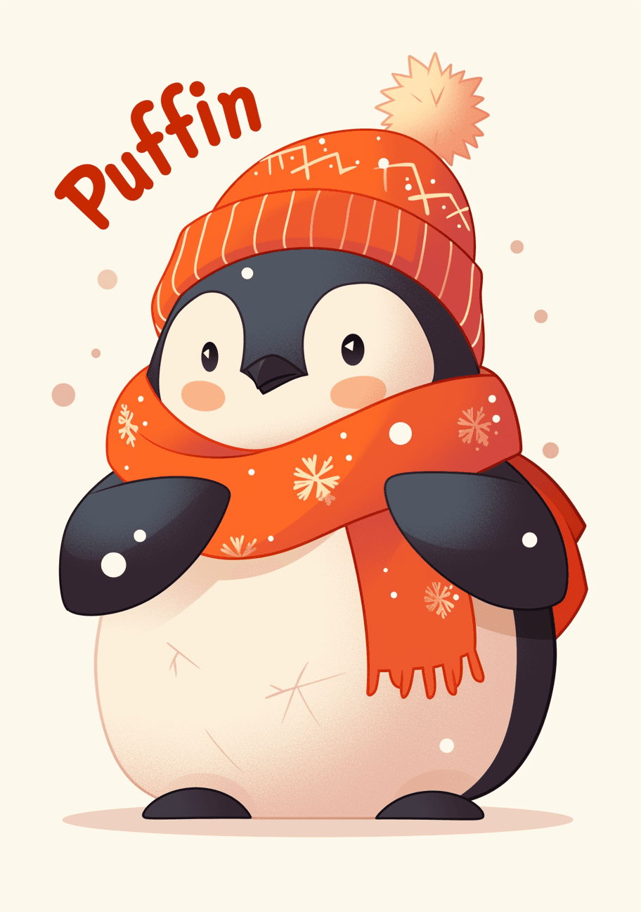 Penguin Amber original repeating artwork