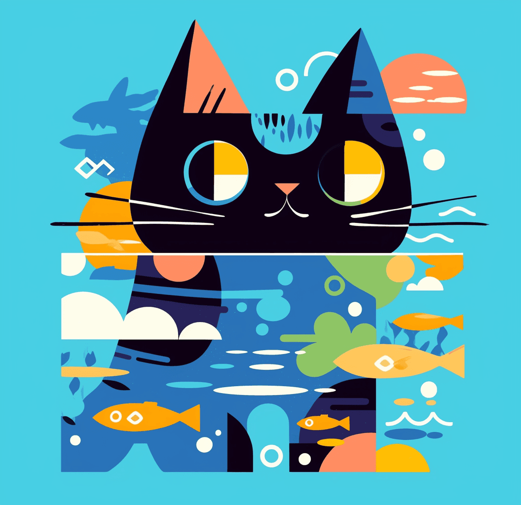 Fish Avenue original repeating artwork