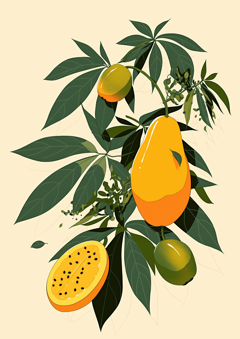 Papaya 002 original repeating artwork