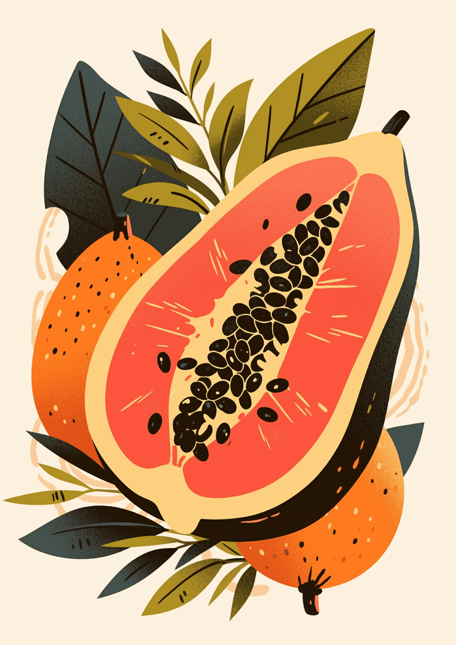 Papaya 003 original repeating artwork