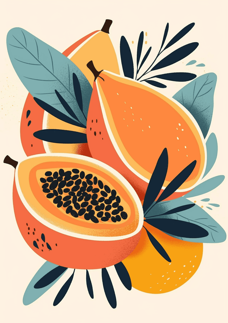 Papaya Club original repeating artwork