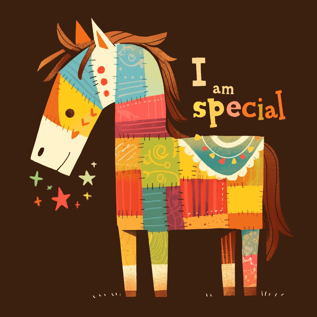 Cartoon Horse Club original repeating artwork