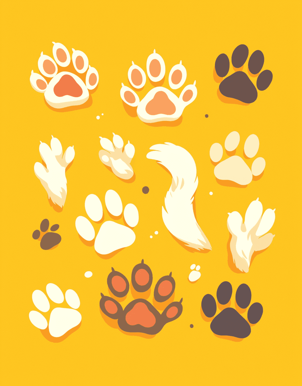 Cat 153 original repeating artwork