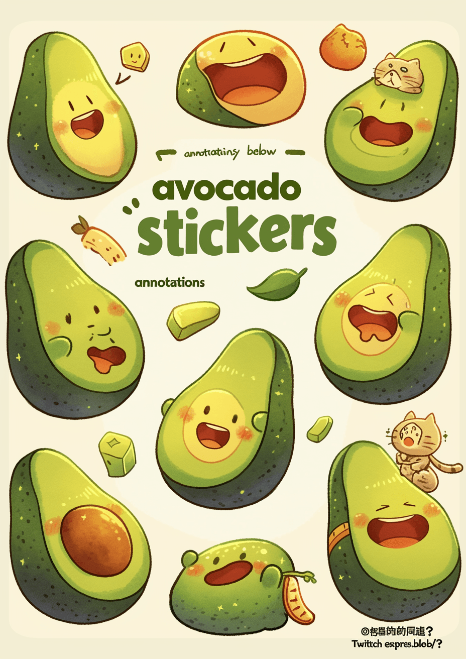 Avocado Sprint original repeating artwork