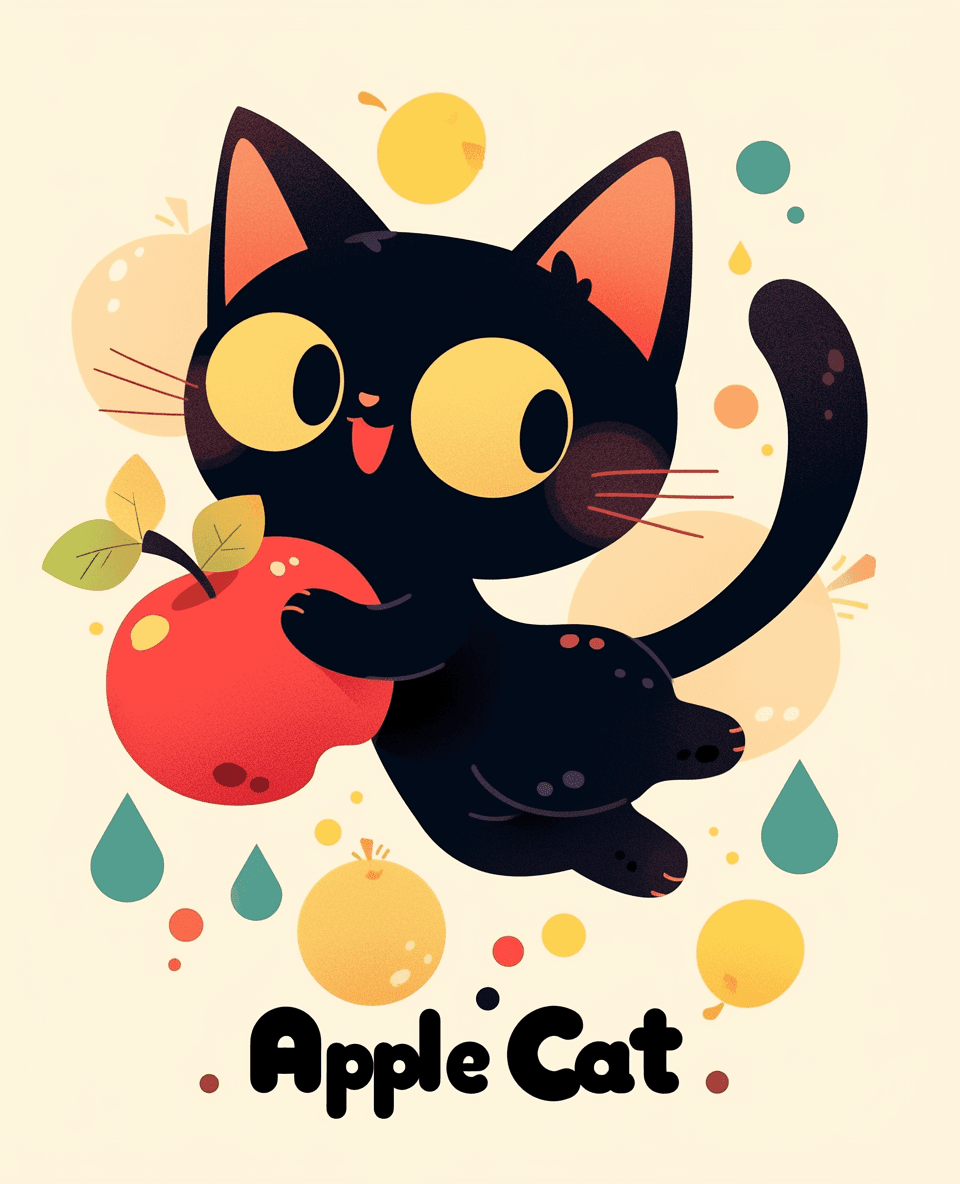 Cat 064 original repeating artwork