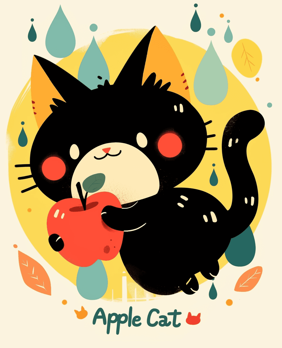 Cat 409 original repeating artwork