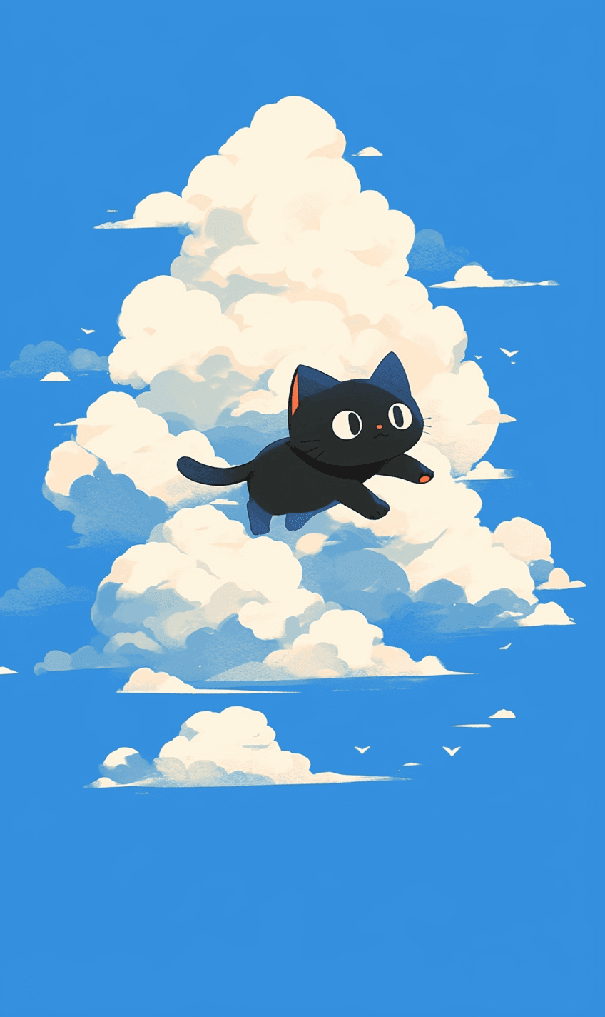 Cat 348 original repeating artwork