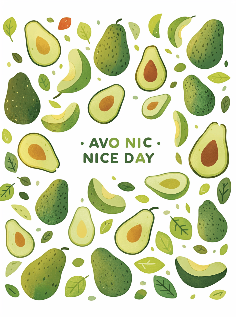 Avocado Session original repeating artwork