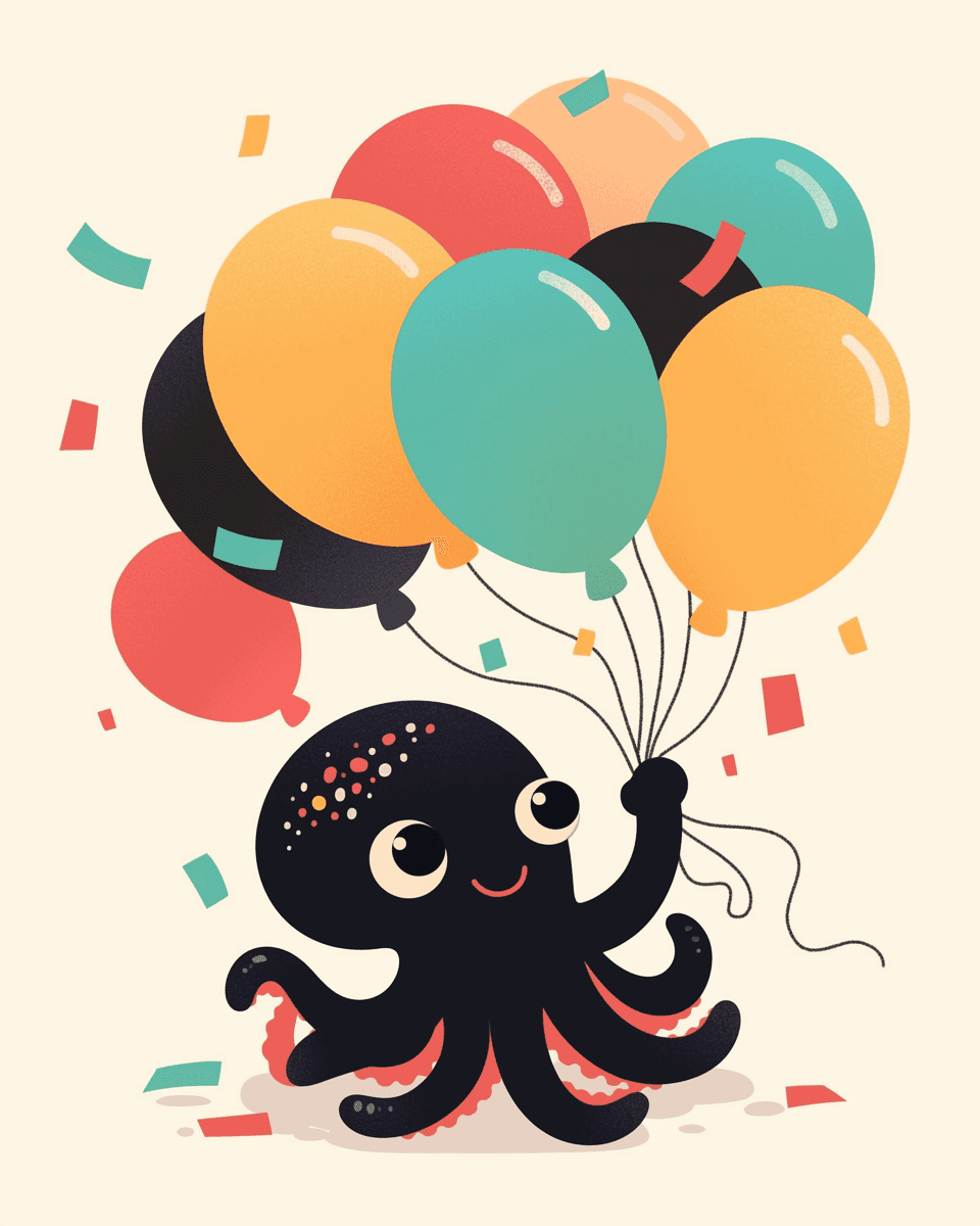 Octopus Parade original repeating artwork