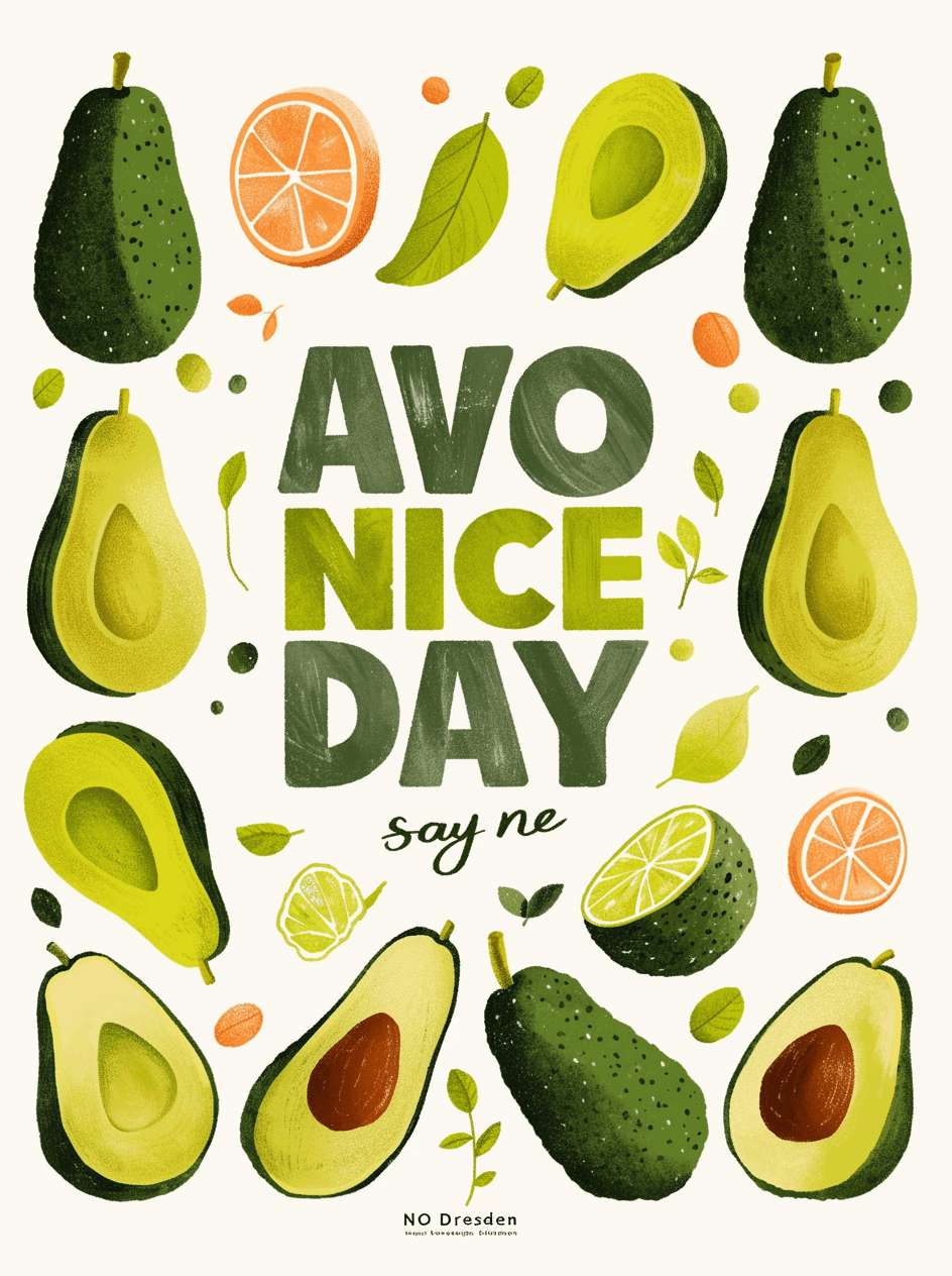 Avocado Jam original repeating artwork