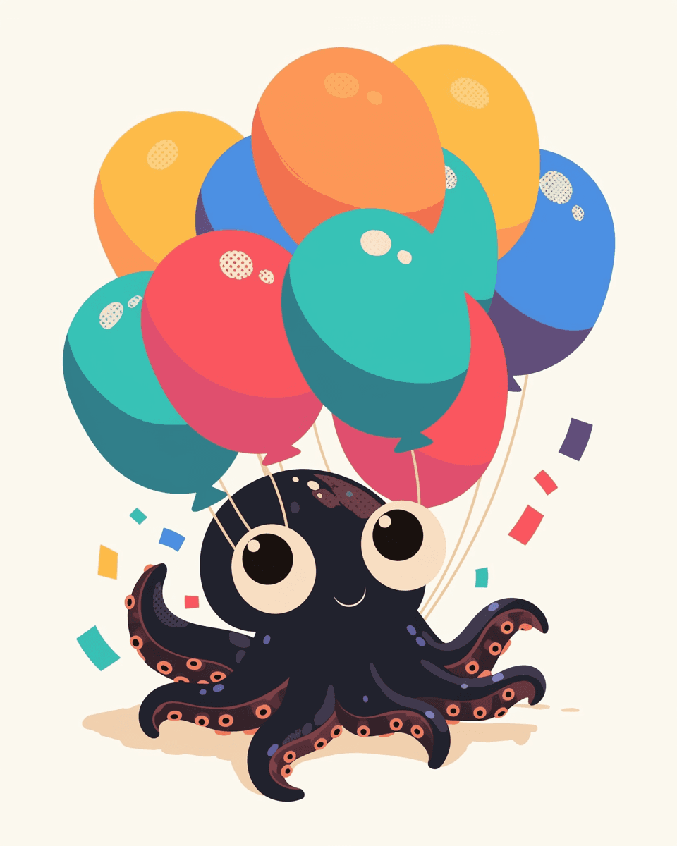 Octopus Bop original repeating artwork