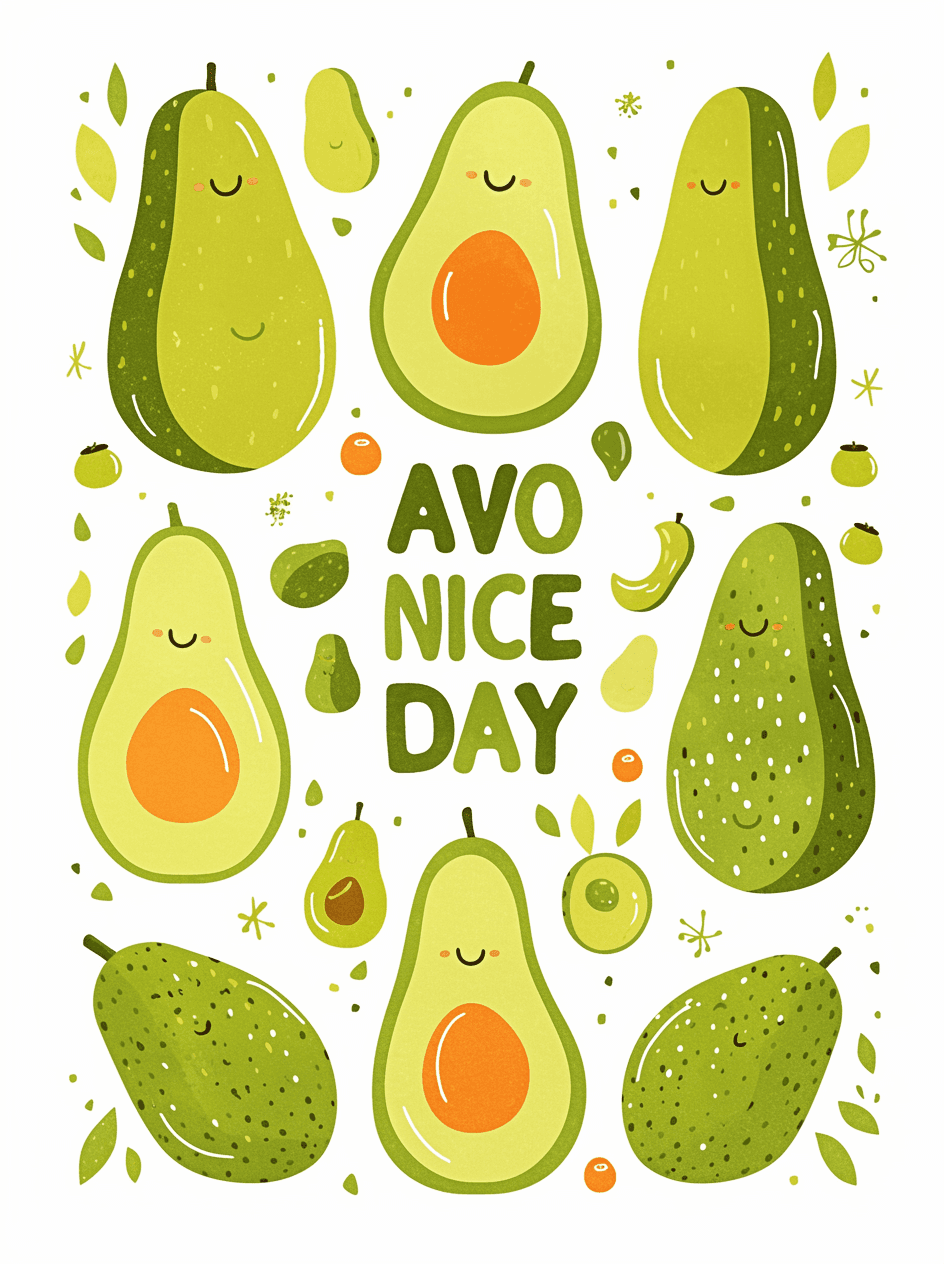 Avocado Show original repeating artwork
