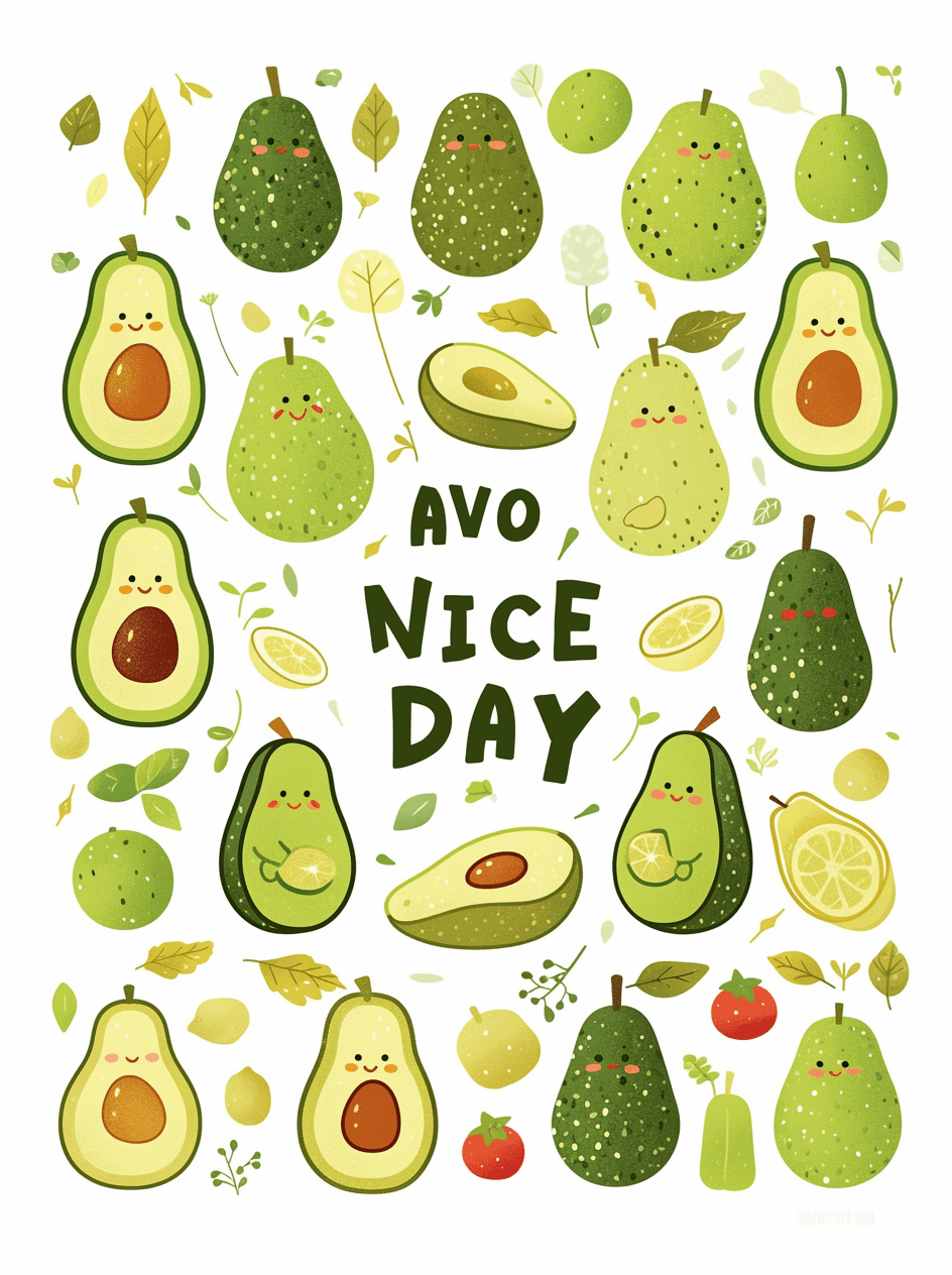 Avocado 018 original repeating artwork